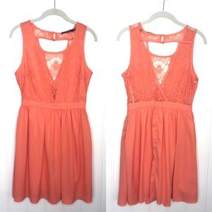 Orange lace Doe & Rae dress